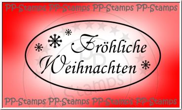 Fröhliche Weihnachten, oval