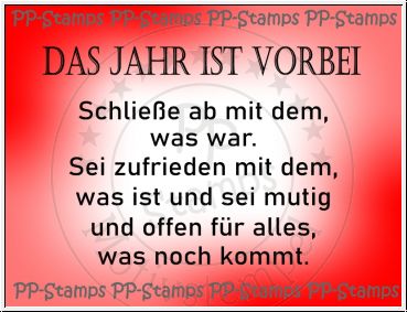 Das Jahr ist vorbei