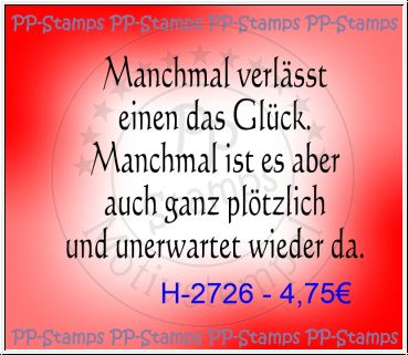 Manchmal verlässt einen das Glück...