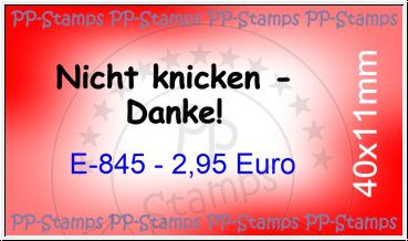 Nicht knicken - Danke!