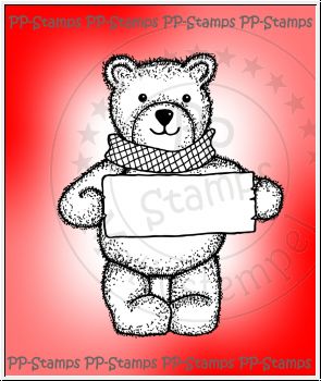 Bär mit Schild