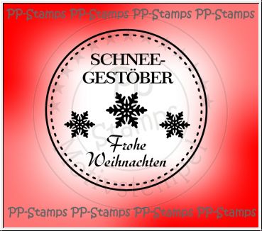 Schneegestöber, Frohe Weihnachten, rund