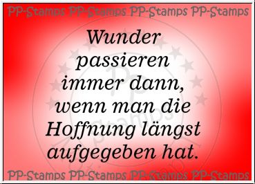 Wunder passieren immer dann...
