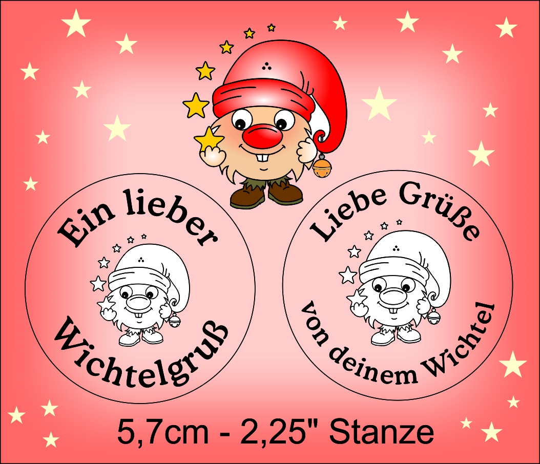 PPStamps Motivstempel>Liebe Grüße von deinem Wichtel