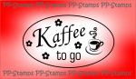 Kaffee to go, Label oval