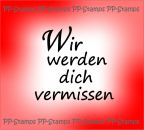 Wir werden dich vermissen