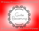 Gute Besserung mit Rahmen rund