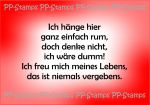 Ich hänge hier...., Spruch