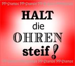 Halt die Ohren steif, Spruch