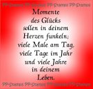 Momente des Glücks, Spruch