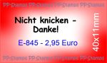 Nicht knicken - Danke!