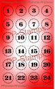 Adventskalender-Zahlen-Set