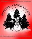 Schöne Adventszeit, Motiv Tannen mit Schneemann