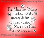 Ein Meer von Blumen..., Spruch