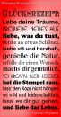 Glücksrezept, großer Textstempel