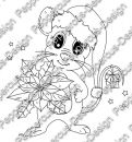 Maus mit Blumen - Peppercus-Design