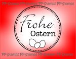 frohe Ostern - Label, rund