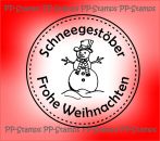 Schneegestöber, Frohe Weihnachten, rund