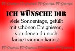 Ich wünsche dir viele Sonnentage..., Spruch