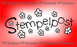 Stempelpost mit Blüten